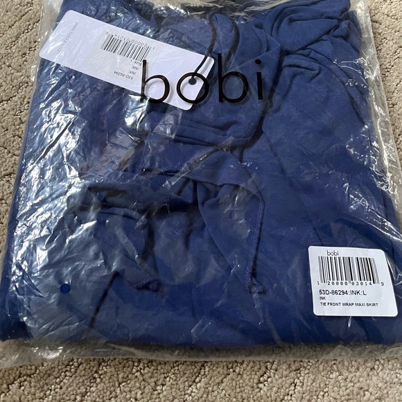 Bobi Tie Front Wrap Skirt - Picture 3 of 5